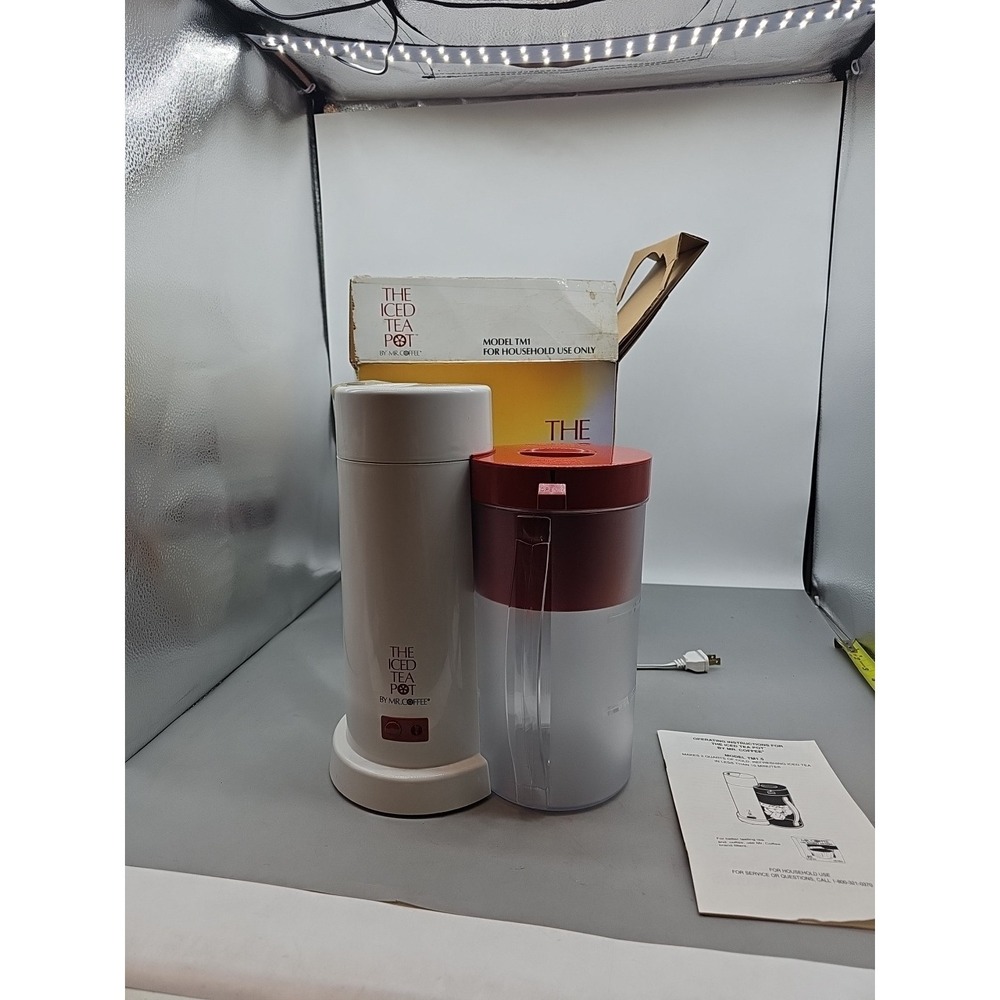 Mr. Coffee Iced Tea Maker Model TM1 2 Quart Red Pitcher New Open Box Never Used